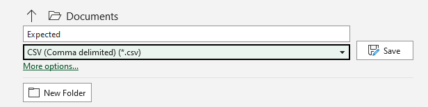 EN CSV SAVE COMMA DELIMITED